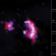 The two galaxies.